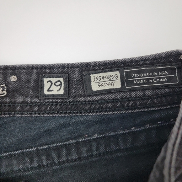 Miss Me Black Bling Embellishment Western Riding Low Rise Denim Skinny Jeans  29 - Picture 13 of 15